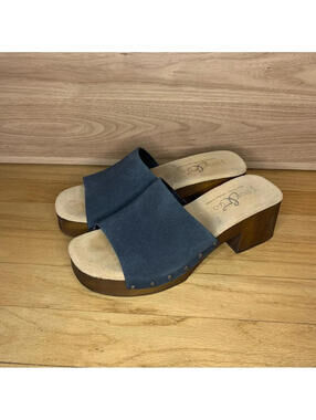 Bos. & Co. Marly Black Suede Platform Clogs - Size 9